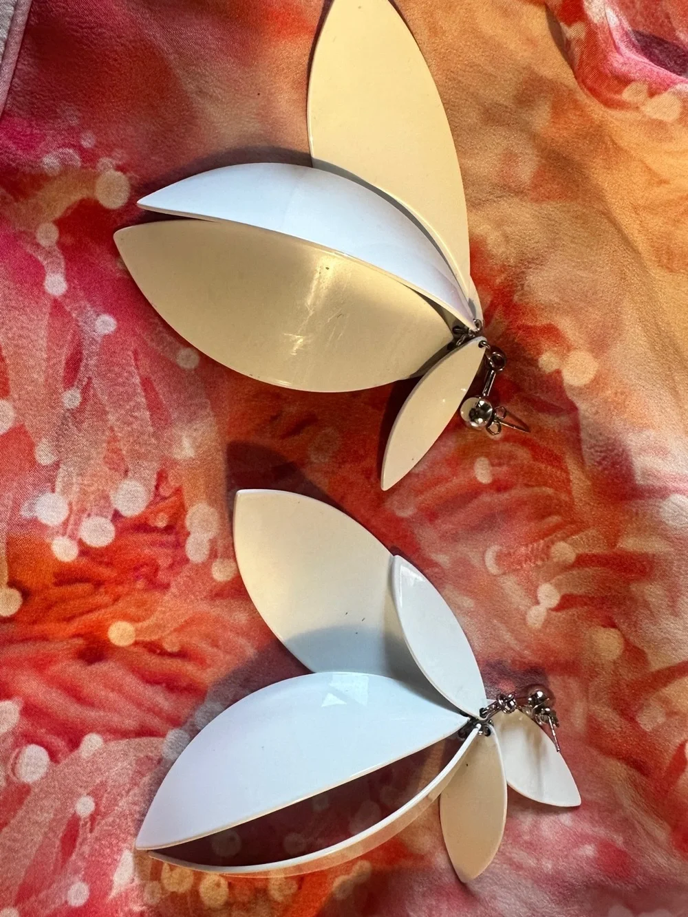 Proenza Schouler Silver-White Petal Drop Earrings - Women's Accessories